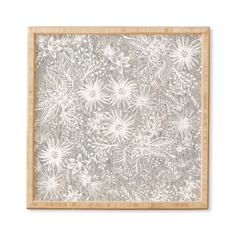 Schatzi Brown Eden Floral Sand Framed Wall Art