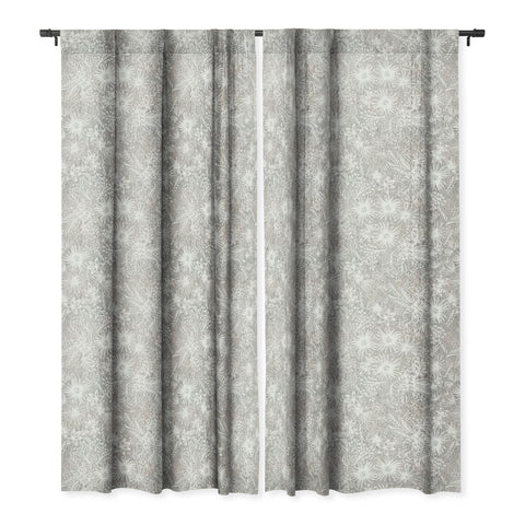 Schatzi Brown Eden Floral Sand Blackout Window Curtain