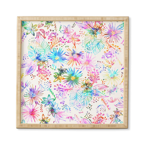 Schatzi Brown Eden Floral White Framed Wall Art