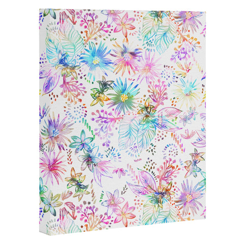 Schatzi Brown Eden Floral White Art Canvas