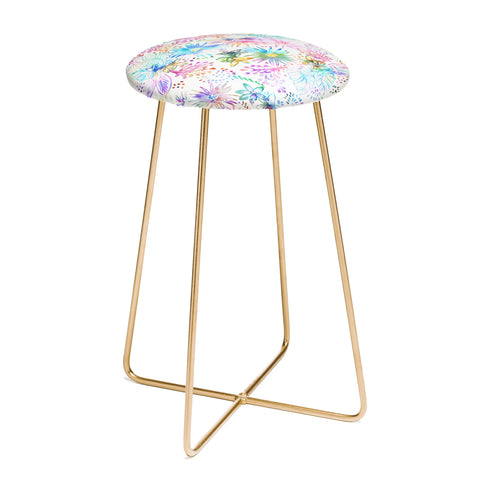 Schatzi Brown Eden Floral White Counter Stool