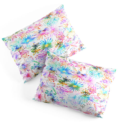 Schatzi Brown Eden Floral White Pillow Shams