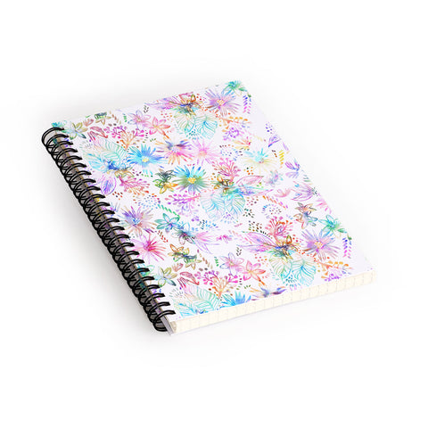 Schatzi Brown Eden Floral White Spiral Notebook