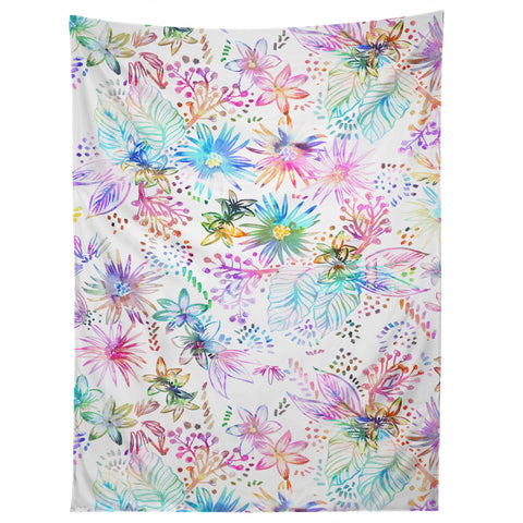 Schatzi Brown Eden Floral White Tapestry