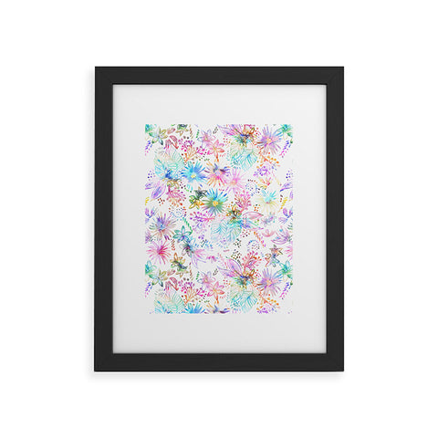 Schatzi Brown Eden Floral White Framed Art Print