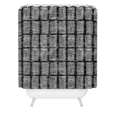 Schatzi Brown Efate Black Shower Curtain