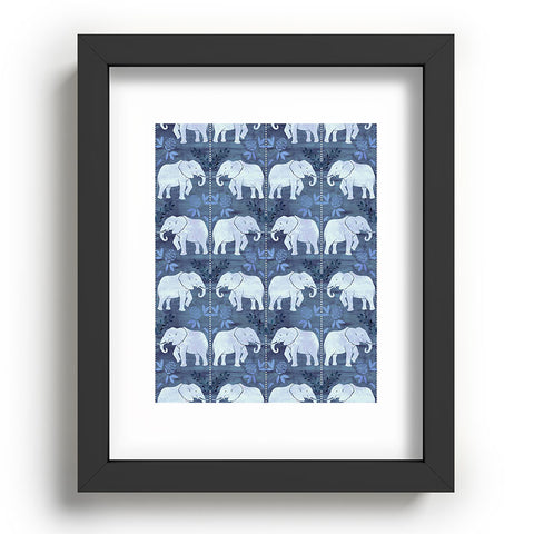 Schatzi Brown Elephant 1 Blue Recessed Framing Rectangle