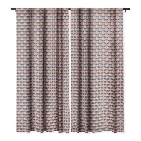 Schatzi Brown Elephant 1 Mango Blackout Window Curtain