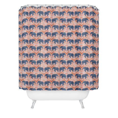 Schatzi Brown Elephant 1 Mango Shower Curtain