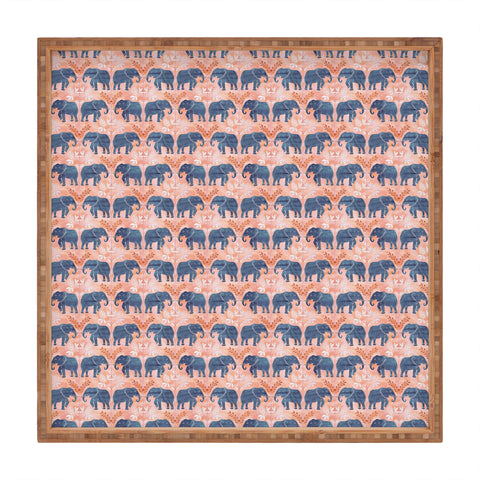 Schatzi Brown Elephant 1 Mango Square Tray