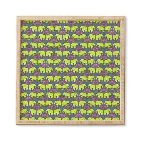 Schatzi Brown Elephant 1 Neon Framed Wall Art