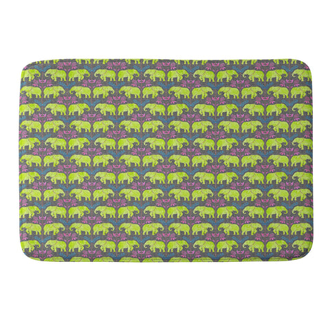 Schatzi Brown Elephant 1 Neon Memory Foam Bath Mat