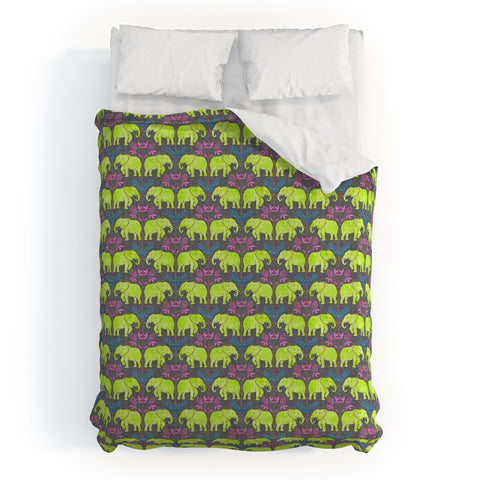 Schatzi Brown Elephant 1 Neon Duvet Cover