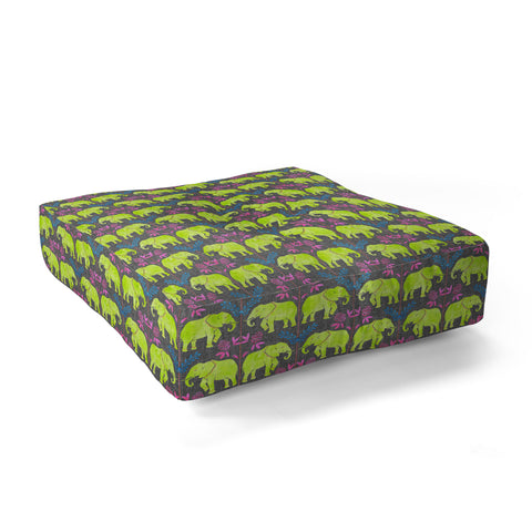 Schatzi Brown Elephant 1 Neon Floor Pillow Square
