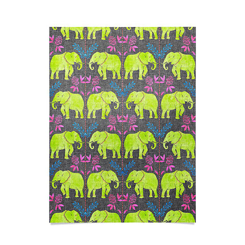 Schatzi Brown Elephant 1 Neon Poster