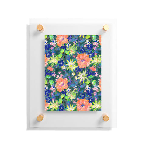 Schatzi Brown Elizabeth Floral Green Floating Acrylic Print