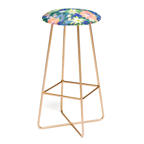 Schatzi Brown Elizabeth Floral Green Bar Stool