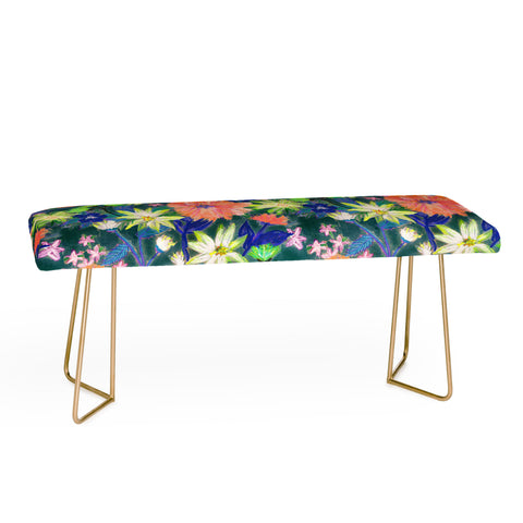 Schatzi Brown Elizabeth Floral Green Bench