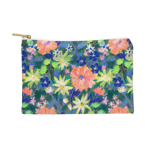 Schatzi Brown Elizabeth Floral Green Pouch