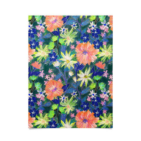 Schatzi Brown Elizabeth Floral Green Poster