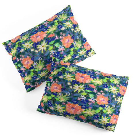 Schatzi Brown Elizabeth Floral Green Pillow Shams