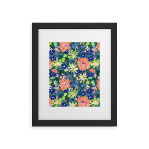 Schatzi Brown Elizabeth Floral Green Framed Art Print