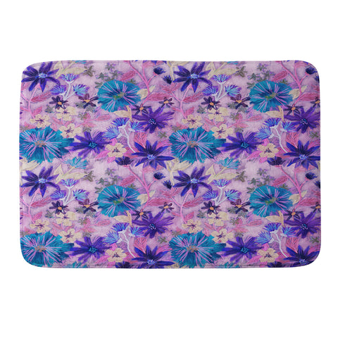 Schatzi Brown Elizabeth Floral Pink Memory Foam Bath Mat