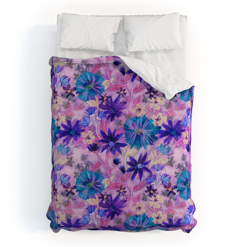 Schatzi Brown Elizabeth Floral Pink Duvet Cover