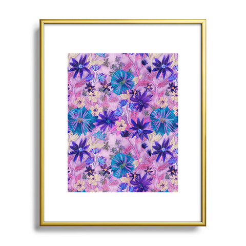 Schatzi Brown Elizabeth Floral Pink Metal Framed Art Print