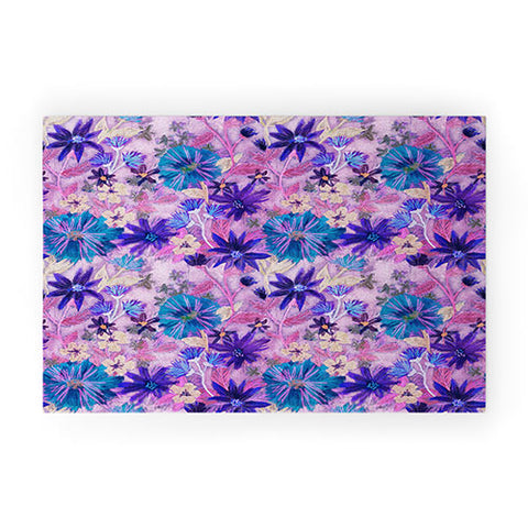 Schatzi Brown Elizabeth Floral Pink Welcome Mat