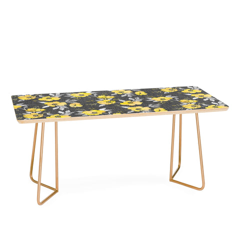 Schatzi Brown Emma Floral Gray Yellow Coffee Table