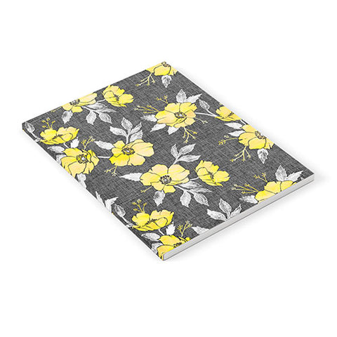 Schatzi Brown Emma Floral Gray Yellow Notebook
