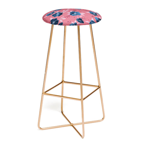 Schatzi Brown Emma Floral Hot Pink Bar Stool