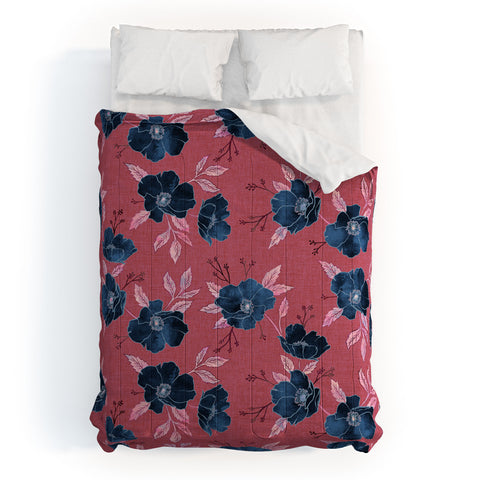 Schatzi Brown Emma Floral Hot Pink Comforter