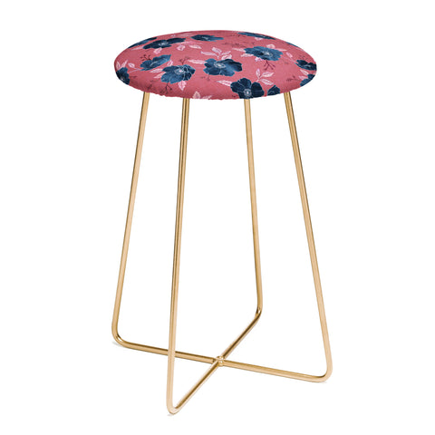 Schatzi Brown Emma Floral Hot Pink Counter Stool