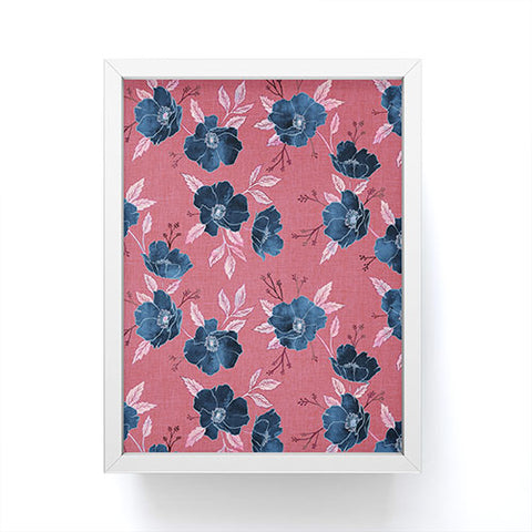 Schatzi Brown Emma Floral Hot Pink Framed Mini Art Print