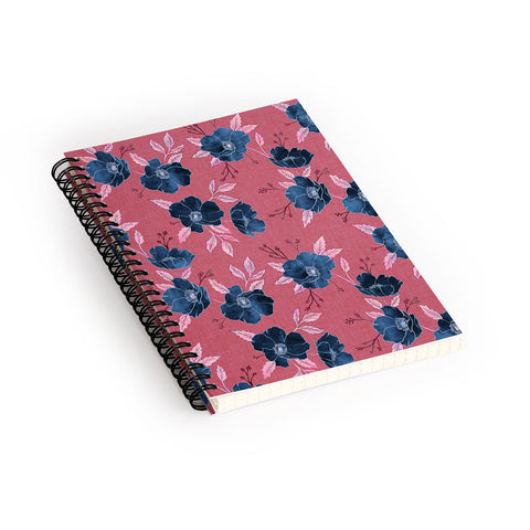 Schatzi Brown Emma Floral Hot Pink Spiral Notebook