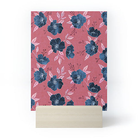 Schatzi Brown Emma Floral Hot Pink Mini Art Print