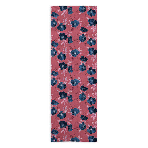 Schatzi Brown Emma Floral Hot Pink Yoga Towel