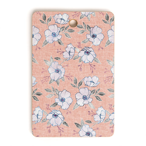 Schatzi Brown Emma Floral Light Pink Cutting Board Rectangle