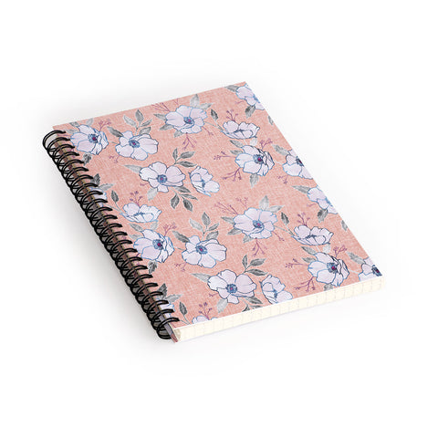 Schatzi Brown Emma Floral Light Pink Spiral Notebook