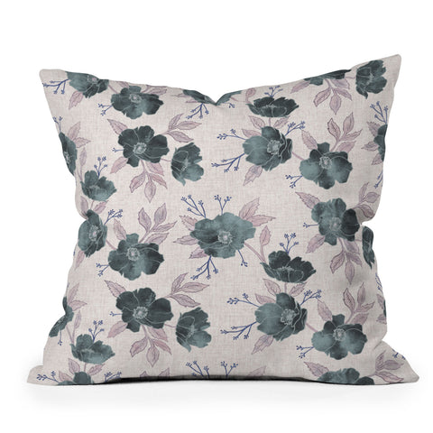 Schatzi Brown Emma Floral Stone Throw Pillow