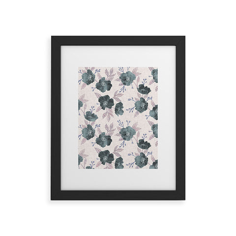 Schatzi Brown Emma Floral Stone Framed Art Print