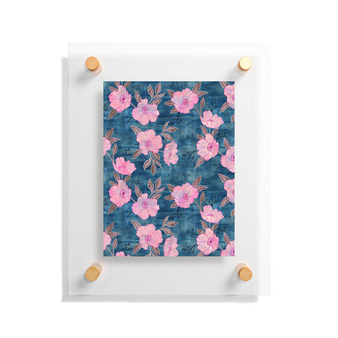 Schatzi Brown Emma Floral Turquoise Floating Acrylic Print