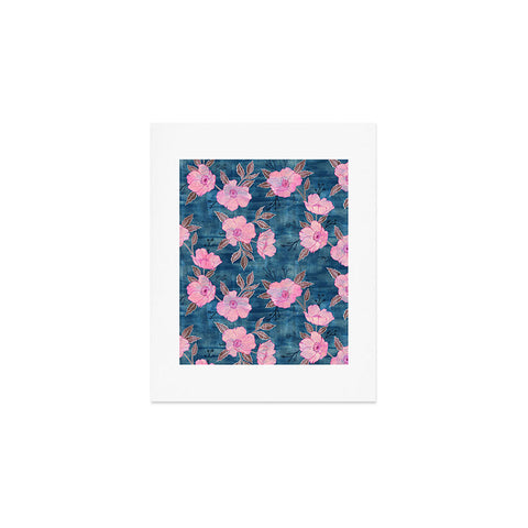 Schatzi Brown Emma Floral Turquoise Art Print
