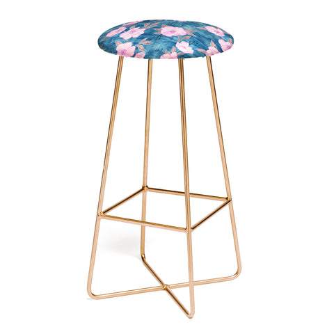 Schatzi Brown Emma Floral Turquoise Bar Stool
