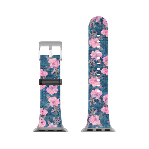 Schatzi Brown Emma Floral Turquoise Apple Watch Band