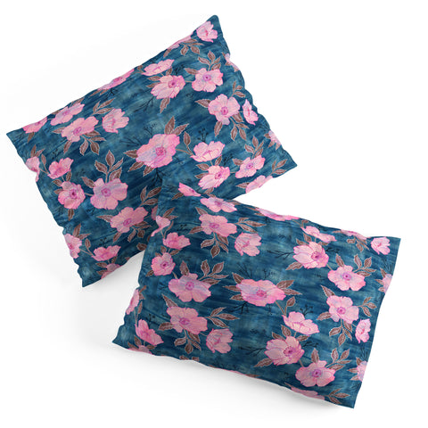 Schatzi Brown Emma Floral Turquoise Pillow Shams