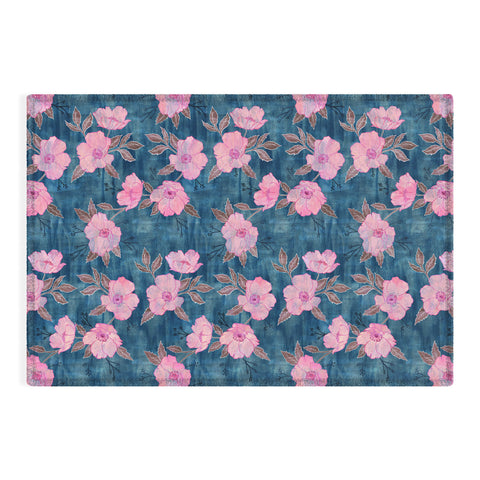 Schatzi Brown Emma Floral Turquoise Outdoor Rug