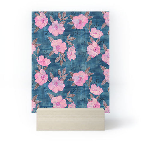 Schatzi Brown Emma Floral Turquoise Mini Art Print